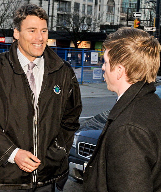 Gregor Robertson Mayor Vancouver with REV's Jay Giraud