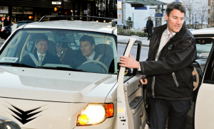 Gregor Robertson Vancouver Mayor Drives REV Electric Car