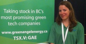 Adrienne Brault with the GAE Sign