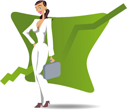 image of female green investor